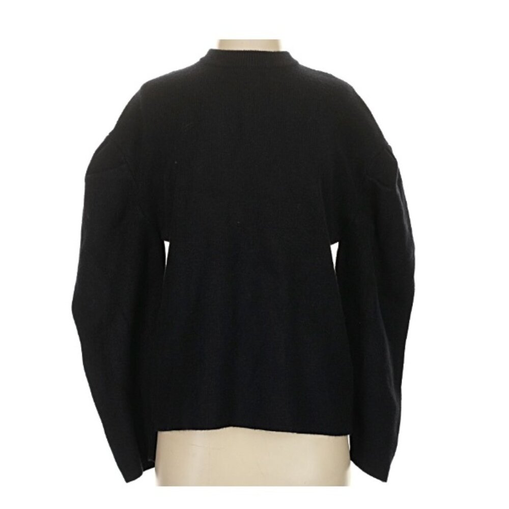 NWT Zara Black Knit Puff Sleeve Sweater - Size S
